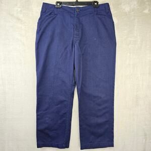 Vtg Ben Davis Original Work Pants Sz 38 (Fits 36x28.5) Blue Baggy Twill 90s Y2K